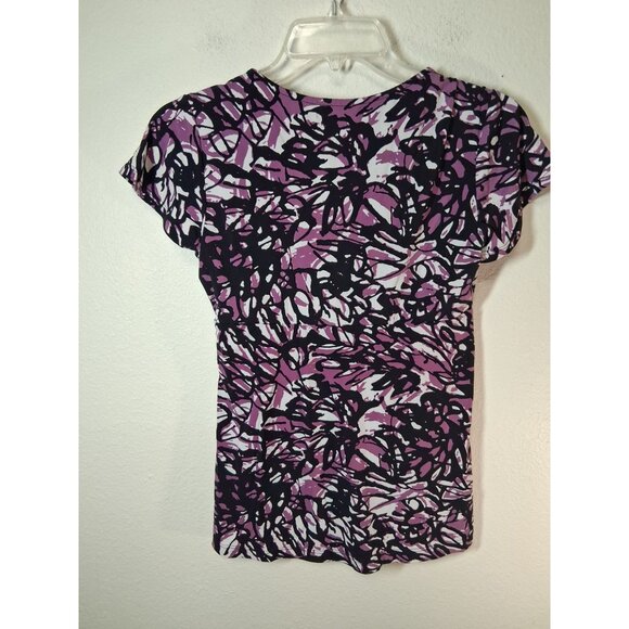 Merona Blouse Business Casual Boho Office Top Purple Women’s Size XS - Picture 2 of 5